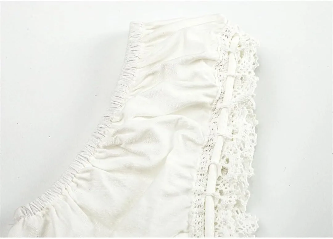 Women's Sweet French Lace Edges Bow Sleeveless Vest Solid Color Backless Slim Temperament Tank Tops