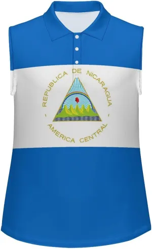 Zakqeik Italian Flag Women's Sleeveless Golf Tank Top V-Neck Athletic Polo-Shirts Workout