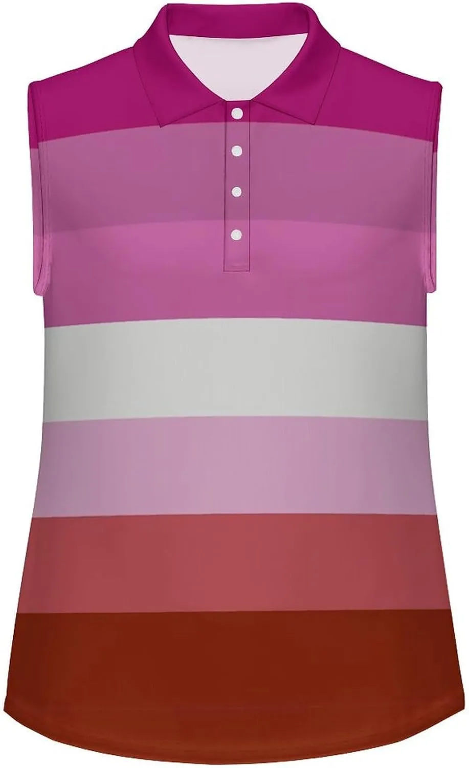 Zakqeik Italian Flag Women's Sleeveless Golf Tank Top V-Neck Athletic Polo-Shirts Workout
